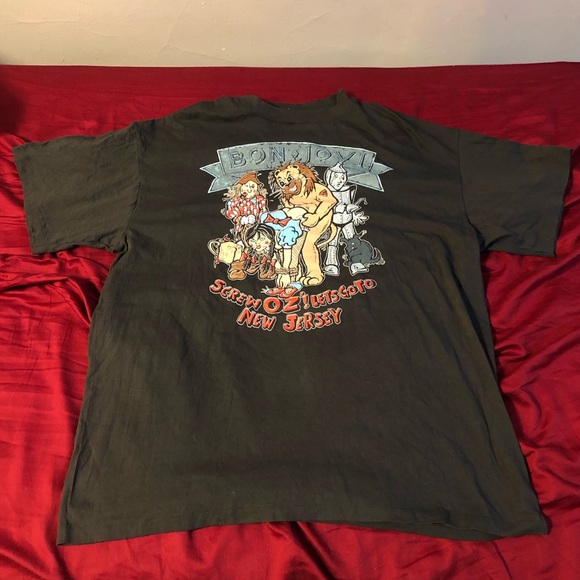 Vintage Bon Jovi Screw Oz Tour Tee Band Tee Shirt - Picture 1 of 8